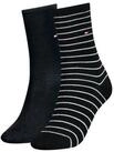 Tommy Hilfiger Socken TH WOMEN SOCK 2P SMALL STRIPE (2-Paar, 2 Paar) mit schmalem