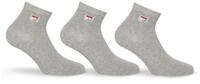 Fila Kurzsocken UNISEX QUARTER PLAIN SOCKS (3-Paar) mit eingestrickem Logo