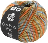 LANA GROSSA COOL WOOL PRINT H&auml;kelwolle, 160 m (pflegeleichtes Strickgarn aus