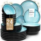 PURE LIVING INTERIOR DESIGN Geschirr-Set Steingut Geschirrset 6 Personen Ibiza 24