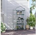 Outsunny Foliengew&auml;chshaus mit Rolle, 4 Regale, Stahlrahmen, BxTxH: 69 x 50 x...