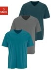 H.I.S T-Shirt mit V-Ausschnitt, V-neck, Unterziehshirt (3er-Pack) unifarben,...