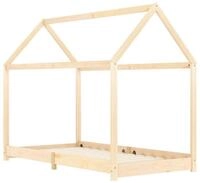 vidaXL Kinderbett 90 x 200 cm Kinderbett mit Himmel Kinderbett-Gestell...