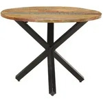 vidaXL Esstisch, Esszimmertisch Rund 100x100x75 cm Altholz Massiv