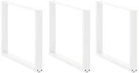 vidaXL Tischbein Esstischbeine U-Form 3 Stk. Wei&szlig; 100x(72-73) cm Stahl