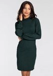 Laura Scott Strickkleid aus Viskosemischung mit femininem R&uuml;schendetail