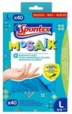 SPONTEX Einweghandschuhe Spontex Einmalhandschuhe Mosaik 40er Pack Gr. 8