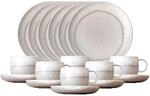 Geschirr-Set "Kaffeeservice Perlemor Sand 18er Set beige", beige, 18, Porzellan,
