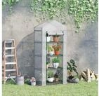 Outsunny Foliengew&auml;chshaus Gew&auml;chshaus Tomatenhaus Pflanzenhaus Wei&szlig;, BxTxH:...