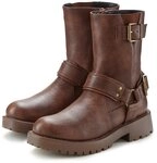 LASCANA Bikerboots mit trendigen Zierschnallen, Stiefel, Stiefelette