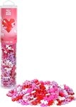 PLUS-PLUS Geniales Konstruktionsspielzeug, Farbmix Tube, I love you...