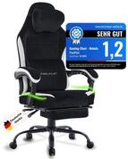 PixelPilot Gaming Chair Gaming Stuhl, Chair mit Fu&szlig;st&uuml;tze, B&uuml;rostuhl 150 kg
