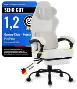 PixelPilot Gaming Chair Gaming Stuhl, Chair mit Fu&szlig;st&uuml;tze, B&uuml;rostuhl 150 kg