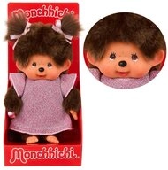 Monchhichi Pl&uuml;schfigur M&auml;dchen im rosa Glitter-Kleid 20 cm Monchhichi Puppe...