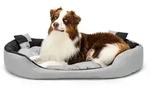 lionto Tierkissen, Wendek&ouml;rbchen 4-in-1 Heimtierbett, 110x80 cm, grau/schwarz,