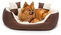 lionto Tierkissen, Wendek&ouml;rbchen 4-in-1 Heimtierbett, 65x50 cm, braun/beige,...
