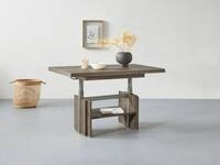 HELA Couchtisch Funktionscouchtisch Henner, h&ouml;henverstellbar und ausziehbar