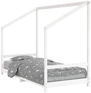 vidaXL Kinderbett, Jugendbett Wei&szlig; 90x200 cm Massivholz Kiefer