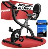 Sportana Heimtrainer Eagle 3, Klappbar Fitnessfahrrad 16 Stufen Pulssensoren 2