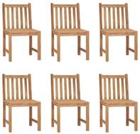 vidaXL Gartenstuhl, Outdoor St&uuml;hle 6 Stk. mit Kissen Massivholz Teak