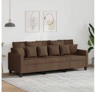 vidaXL Sofa vidaXL 3-Sitzer-Sofa Braun 180 cm Stoff