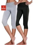 vivance active Caprileggings (2er-Pack) mit Gummibund, Loungewear grau|schwarz...