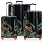 Hauptstadtkoffer Hartschalen-Trolley Q-Damm, 4 Rollen, 3er Koffer-SET, TSA,