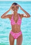 Vivance by Lascana Bikini-Hose Leni mit gelaserter Wellenkante rosa 42