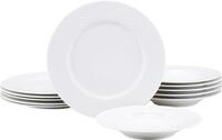CreaTable Tafelservice Polo, Service 12-tlg. (12-tlg), 6 Personen, Porzellan,...