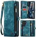 CaseMe Handyh&uuml;lle Caseme Samsung H&uuml;lle mit Zipper 2in1 Samsung S20-Blau
