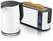 Arendo Fr&uuml;hst&uuml;cks-Set Wasserkocher 1,5l & 2-Scheiben Langschlitz Toaster,
