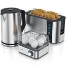 Arendo Fr&uuml;hst&uuml;cks-Set (3-tlg), Wasserkocher 1,5l, 4-Scheiben Toaster, 8er