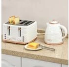HOMCOM Toaster Wasserkocher Fr&uuml;hst&uuml;ck-Set: 1,7L, 4 Scheiben, 7...