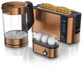 Arendo Fr&uuml;hst&uuml;cks-Set (3-tlg), Wasserkocher 1,7l / 2-Scheiben Toaster /...
