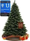Casaria K&uuml;nstlicher Weihnachtsbaum, 220 cm PE/PVC Mix mit FSC&reg; Holzst&auml;nder...