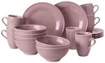 Geschirr-Set SELTMANN WEIDEN "Fr&uuml;hst&uuml;cks-Set Beat Color Glaze 18er Set", rosa