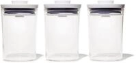 OXO Good Grips Vorratsdose RUNDER MINI-POP-BEH&Auml;LTER, Kunststoff, (Set, 3-tlg), 0,6 L