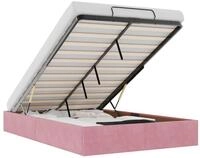 vidaXL Bett Ottoman-Bett ohne Matratze Rosa 120x200 cm Samt