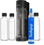 Sodapop Wassersprudler Logan inkl. 3 Glasflaschen & CO2 Zylinder schwarz
