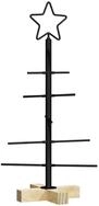 vidaXL K&uuml;nstlicher Weihnachtsbaum Metall Weihnachtsbaum Schwarz 59,5 cm
