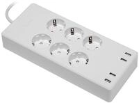 Maxtrack Steckdosenleiste, Smarte 6er Steckerleiste mit 4 USB Ports mit Sprach- und