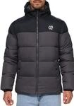 Steppjacke INDICODE "INAlanin", Herren, Gr. S, grau (dk grau), Web, Obermaterial: