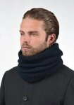 Blend Loop BHChivi, Schal aus Grobstrick blau
