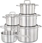 Hanseatic Topf-Set DAILY, Edelstahl 18/10 (Set, 11-tlg., Fleischtopf 2x 16 cm /...