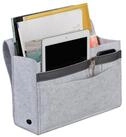 relaxdays Betttasche mit Klettverschluss, Hellgrau
