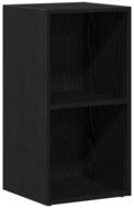 vidaXL Aufbewahrungsbox LP-Aufbewahrungsbox Schwarz Eichen-Optik 71x34x36cm (1 St)