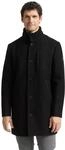 Wollmantel TOM TAILOR, Herren, Gr. XXL, schwarz, Web, Obermaterial: 73% Polyester,