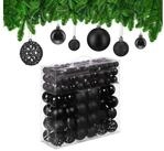 relaxdays Weihnachtsbaumkugel Weihnachtskugeln im 150er Set, schwarz