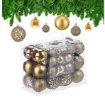 relaxdays Weihnachtsbaumkugel Weihnachtskugeln im 50er Set (50 St), gold