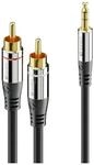 sonero sonero&reg; Premium Audio Adapterkabel, 1,50m, 3.5mm Klinke auf 2x Cinch